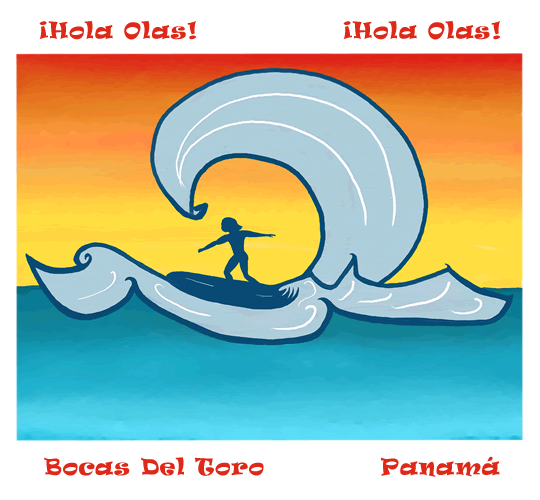 ¡Hola Olas!   -  Hello Waves! - Island Art by Yotigo
